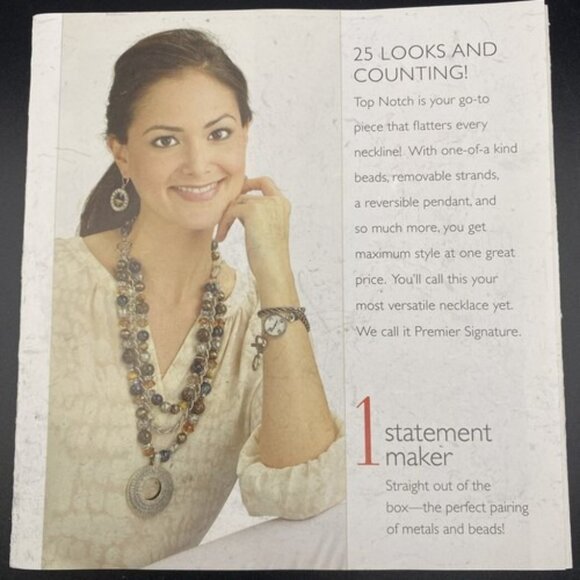 Premier Designs Necklace Bracelet Set Top Notch Pendant Reversible Gold Silver - Picture 14 of 16